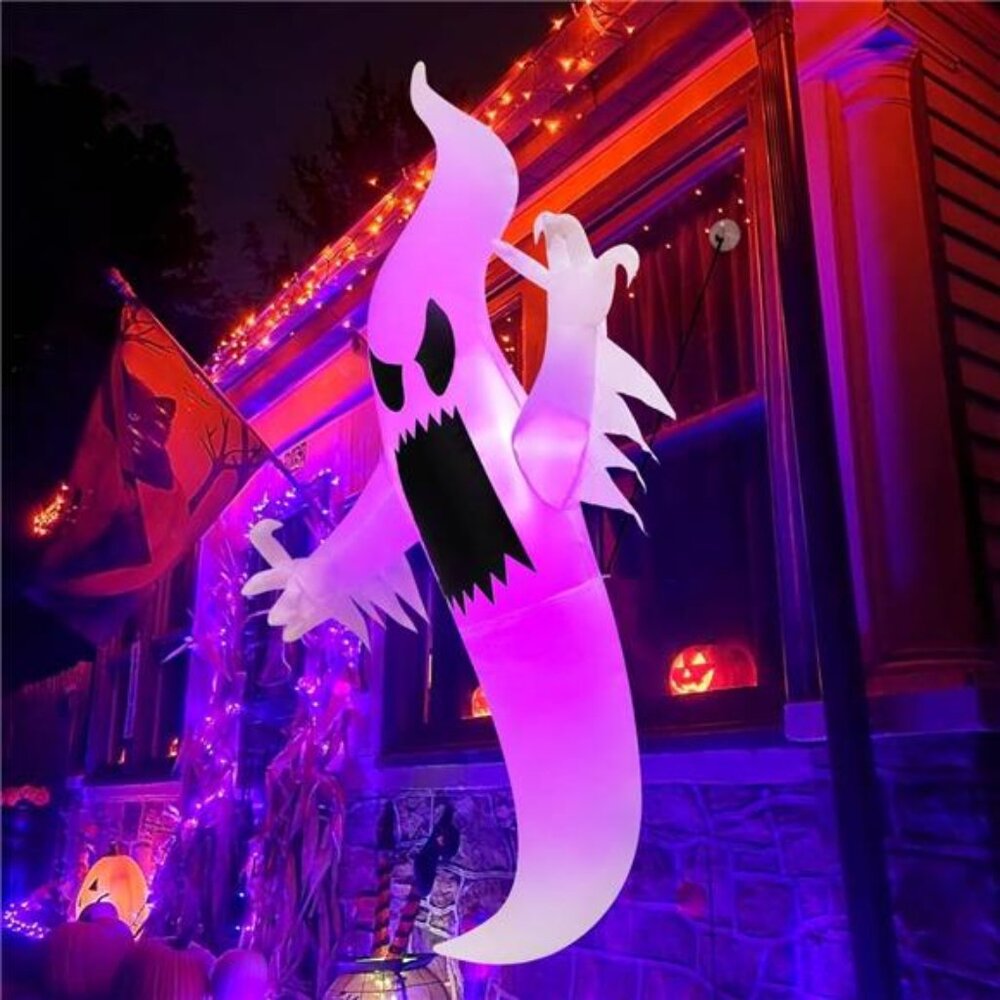 6 FT Halloween Inflatables Ghost Outdoor Window Decorations Blow Up Yard